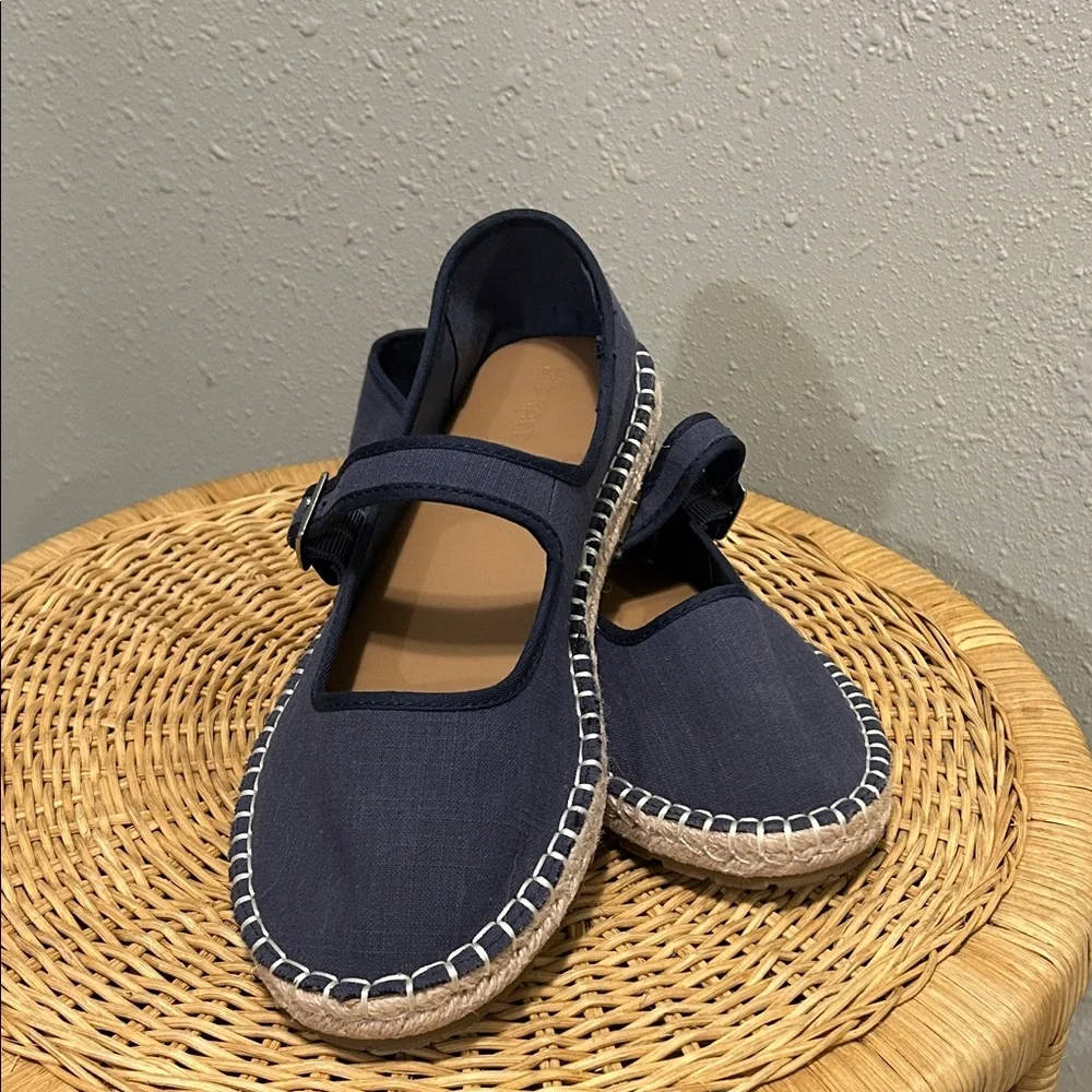 Old Navy Mary Jane Espadrille Flats Blue